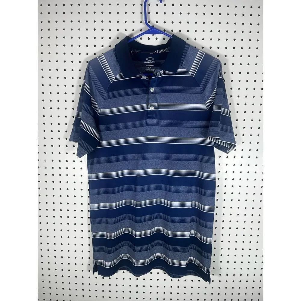 Oakley striped polo shirt size S